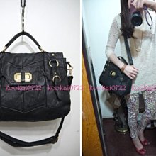 側背包 黑色拼接麻灰斜紋造型包包【NZC34】 歷史價格詳細信息