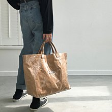 【極簡時尚】韓版牛皮紙托特包購物袋大容量手提袋手提包 價格比較,價格查詢,歷史價格詳細信息