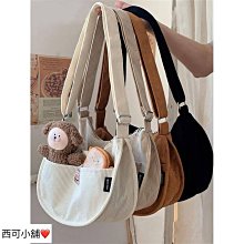 韓版燈芯絨斜背包女包包大容量學生書包通勤帆布包 百搭ins復古斜背包行李包旅行包-麥包包 歷史價格詳細信息