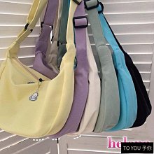 日系ins簡約素色百搭斜挎小包包女手機包男帆布餃子包背包-李李 韓國女裝 歷史價格詳細信息
