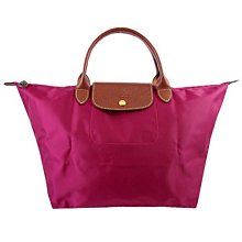 Longchamp棗紅色真皮 手提包（真品） 歷史價格詳細信息