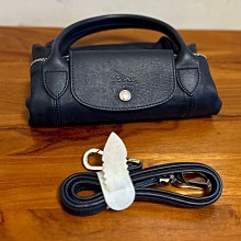 LONGCHAMP Le Pliage Cuir 小羊皮寬背帶短把折疊水餃包(小/紅) 歷史價格詳細信息