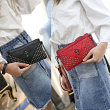 真皮手拿包真皮包包真皮錢包新款歐美女士真皮包包手拿包夏季拉鏈鉚釘包包單肩手拿兩用包包羊皮女包 歷史價格詳細信息