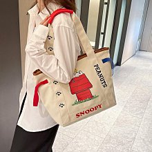 可愛卡通史努比 帆布包 加厚結實托特包 媽咪包 外出斜背包 大容量手提袋 布包 布袋 女士手提包 snoopy 包-予你優選 歷史價格詳細信息
