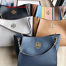 代購Tory burch TB 新款女士Perry系列托特包 TMonogram帆布拼牛皮包邊單肩包 附購 歷史價格詳細信息