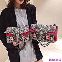 時尚繡線單肩斜挎包2024夏季亮面韓版包包時尚個性簡約女士鏈條包 歷史價格詳細信息