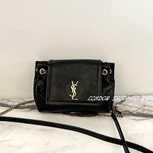 【YSL】SAINT LAURENT 新款光滑小牛皮 斜背包 側肩包 黑色 歷史價格詳細信息