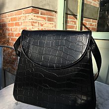 黑色質感鱷魚紋手拎凱莉包包女2024新款小眾通勤單肩斜挎小方包-李李 韓國女裝 歷史價格詳細信息