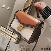 時尚百搭女版斜背包 撞色尼龍布斜背包 通勤ins韓版小清新簡約素色單肩斜小方包 輕便休閒女包-陽光優選 歷史價格詳細信息