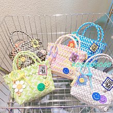 ROGI 撞色半拼菱格長方型針織手提包/手機包/萬用包-1214預購 歷史價格詳細信息