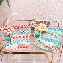 ROGI 撞色半拼菱格長方型針織手提包/手機包/萬用包-1214預購 歷史價格詳細信息