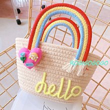 ROGI 澎澎八瓣花撞色格編織長方型手提包/購物袋-0607預購 歷史價格詳細信息