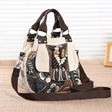 民族風背包女復古立體手工編織文藝布藝包撞色休閑百搭雙肩包~特價 歷史價格詳細信息