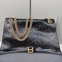 熱銷新款 沙漏包  crush手袋 2024新款 真皮 褶皺 菱格 鏈條 腋下 明星大牌同款 歷史價格詳細信息