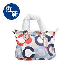 COACH 新馬車LOGO素面防刮手提/斜背兩用貝殼包(海洋藍) 歷史價格詳細信息