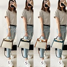 【正韓】韓國小牛皮配色子母肩背托特包【真皮】 歷史價格詳細信息