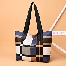 帆布包格子大容量簡約學生大包手提購物女包單肩包 包 歷史價格詳細信息