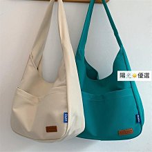 日系ins簡約素色百搭斜挎小包包女手機包男帆布餃子包背包-李李 韓國女裝 歷史價格詳細信息