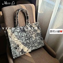 提花 托特包包 女 2024新款潮 大容量 帆布包 單肩包 簡約純色 時尚潮流 小眾設計包 可愛托特包-惠誠小屋 歷史價格詳細信息