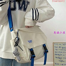 日系帆布胸女ins潮單肩百搭斜挎小2023新款撞色學生運動 歷史價格詳細信息