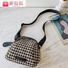 千鳥格帆布錢包女短款2022新款日韓簡約ins小眾復古時尚折疊皮夾~特價 歷史價格詳細信息