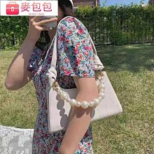 女生包包腋下包法棍包精品包包側背包/肩背包 托特包韓國尼龍法棍腋下包女nieeh亞克力鏈條斜挎單肩手提包--麥包包 歷史價格詳細信息