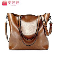 歐美女包大容量油蠟皮托特包外貿女包新款女式斜背包側背包歐美女士時尚托特包潮流腋下側背包斜背包-予你優選 歷史價格詳細信息