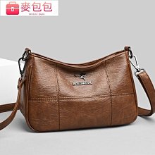 爆款中年女包軟皮斜背包 休閒出行斜背包包 大容量媽媽包 時尚包復古托特包-陽光優選 歷史價格詳細信息