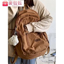 美式復古高中學生書包女韓系ins百搭大容量做舊帆布書包初中生男 歷史價格詳細信息