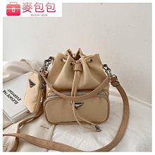 韓版百搭斜挎水桶包 兩條肩帶 質感休閒肩背包 休閒包 側背包 流行 精品 歷史價格詳細信息