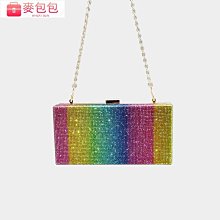亞克力盒子包2023時尚菱格小方包ins單肩鏈條小香風晚宴包女 歷史價格詳細信息