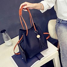 【女包】子母包 平皮拼接鱷魚紋皮革 三用包 手提肩背斜跨／黑色 歷史價格詳細信息