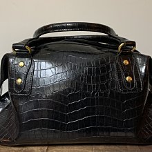 【全新】GUERLAIN 嬌蘭 黑色鱷魚文壓紋拉鏈式 手提包 精品 價格比較,價格查詢,歷史價格詳細信息