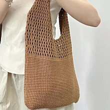 單肩包 鏤空棉線編織包 新款夏天大容量法式草編包 海邊度假沙灘包女 歷史價格詳細信息