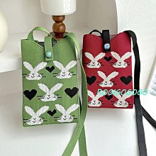 ROGI 日系可愛嬉蝶貓長方型針織手提包/手機包/萬用包-1215預購 歷史價格詳細信息