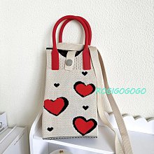 ROGI 愛心嘟嘟臉長方型針織手提包/手機包/萬用包-1220預購 歷史價格詳細信息