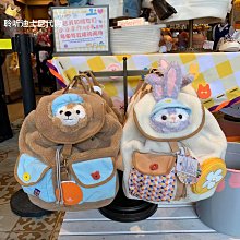 迪士尼秋日手作包包達菲熊雙肩包揹包女秋冬可愛毛絨書包 歷史價格詳細信息