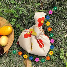 現貨 編織包 原創設計棉繩撞色編織包包女夏日度假流蘇手拎包大容量單肩托特包 歷史價格詳細信息