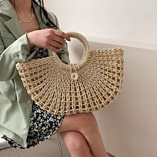 2021新款草編包圓形森系草編小圓包i百搭單肩斜跨包 歷史價格詳細信息