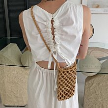 現貨 ins鏤空手工編織包漁網包慵懶風棉線單肩腋下包托特包度假沙灘包正品促銷 歷史價格詳細信息