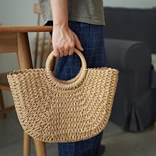 |草編 鏤空 手提包 復古 新款 日式小眾設計夏天鏤空網包大包包女2022新款沙灘編織斜背包手提草編包--麥包包 歷史價格詳細信息