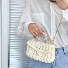 泫雅同款手工編織包包diy材料包絲帶毛線網格自製單肩斜挎包成品 歷史價格詳細信息