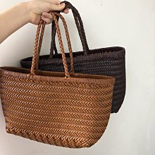 現貨 dragon diffusion頭層牛皮法式編織包ins復古托特包真皮菜籃子包正品促銷 歷史價格詳細信息