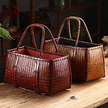 現貨 日式竹編席面茶盤托盤家用簡約竹制收納盤長方形奉茶盤果籃茶具器家用 便攜 日系 歷史價格詳細信息