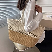 大容量草編包法式小眾編織包夏海邊度假沙灘包手提單肩托特包 歷史價格詳細信息