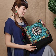 民族風背包女復古立體手工編織文藝布藝包撞色休閑百搭雙肩包~特價 歷史價格詳細信息