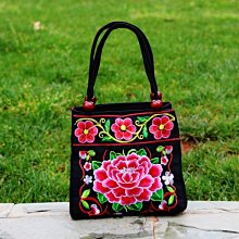 帆布小包包刺繡花文藝民族風斜挎包手提包森女士百搭小清新斜肩包~特價 歷史價格詳細信息