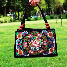 云南刺繡包包刺繡民族風手提錢包帆布小包三層包手腕包中老年女包~特價 歷史價格詳細信息