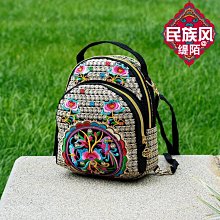 時尚刺繡帆布腋下包女包包2022新款民族風百搭ins斜挎小眾水桶包~特價 歷史價格詳細信息