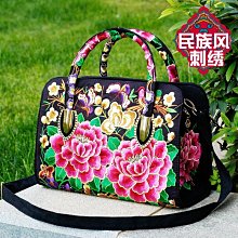 繡花布包手提包中老年媽媽包手拎包民族風逛街手機包休閒女包刺繡 歷史價格詳細信息
